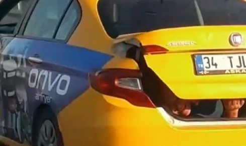 Taksinin bagajında ilginç yolculuk