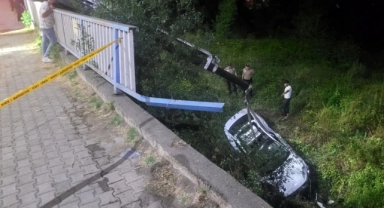 Trabzon'da otomobil köprüden uçtu! 5 yaralı