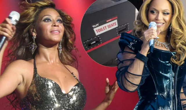 Ünlü şarkıcı Beyonce klozetini yanında taşıyor!