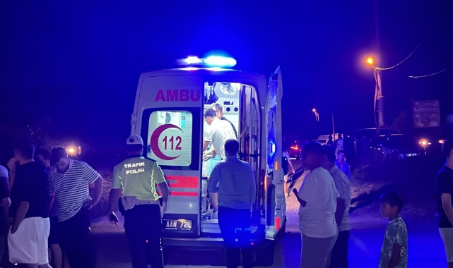 Yoldan çıkan araç takla attı