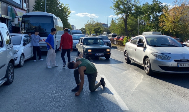 Alkollü şahıs kazaya davetiye çıkardı