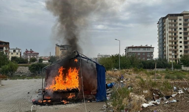 Çadırda çıkan yangın söndürüldü
