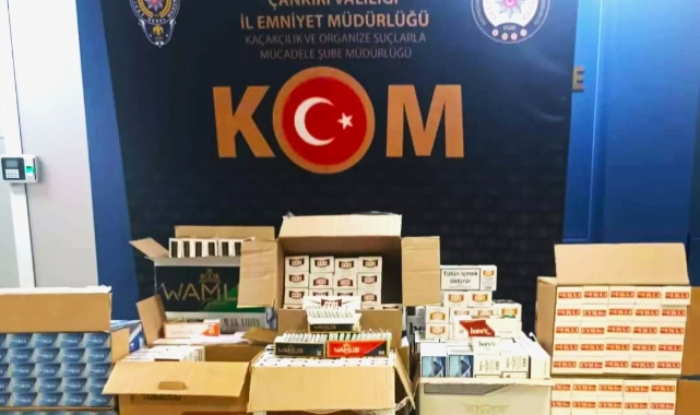 Çankırı’da binlerce kaçak makaron ele geçirildi