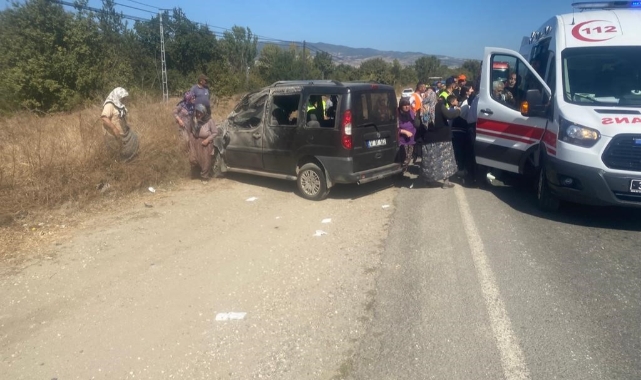 Cezaevine görüşe giderken kaza yaptılar