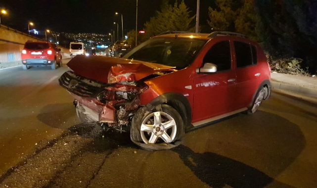 Direğe çarpan cip sürüklendi: 1 yaralı