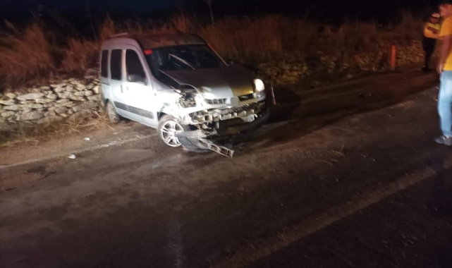 Duvara çarpan hafif ticari araçtaki 4 kişi yaralandı