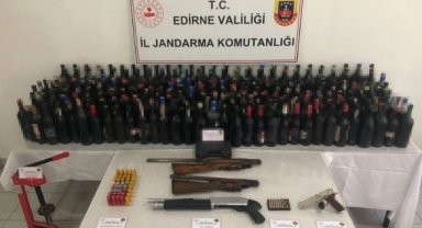 Edirne’de 415 litre sahte içki ele geçirildi