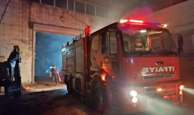 Pirina fabrikasında çıkan yangın söndürüldü