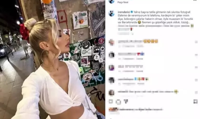 İrem Derici tek başına tatile gitti!