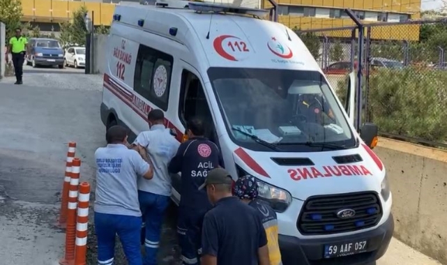 İşçinin ayağının üzerinden araç geçti