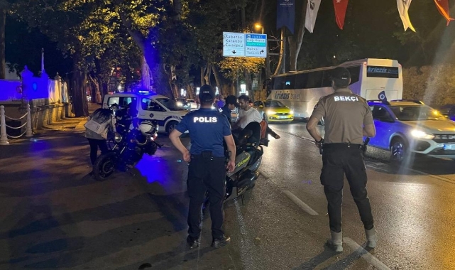 İstanbul'da motosiklet sürücülerine denetim
