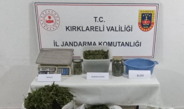 Kırklareli'nde bir evden 22 kilo esrar çıktı