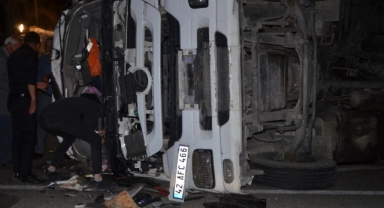 Konya’da iki TIR çarpıştı: 1 ölü, 1 yaralı