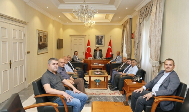 Mermercilerden Vali Akbıyık’a ziyaret