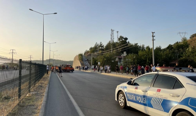 Motosiklet ile yaya geçidinden geçerken canından oldu