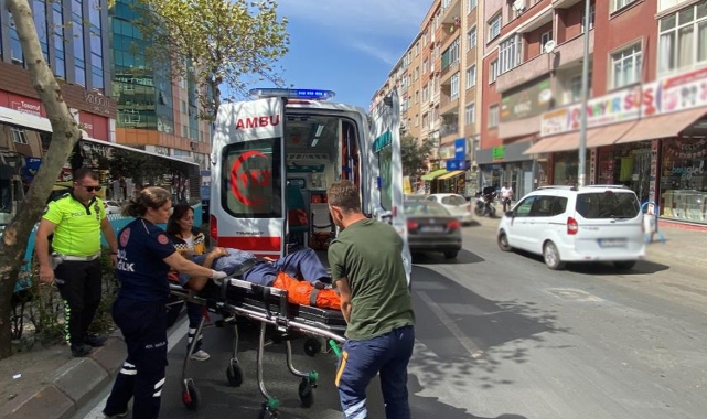 Motosikletli sürücü yayaya çarpıp kaçtı