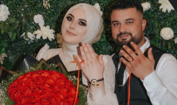 Nişanlı çift son yolculuğuna uğurlandı