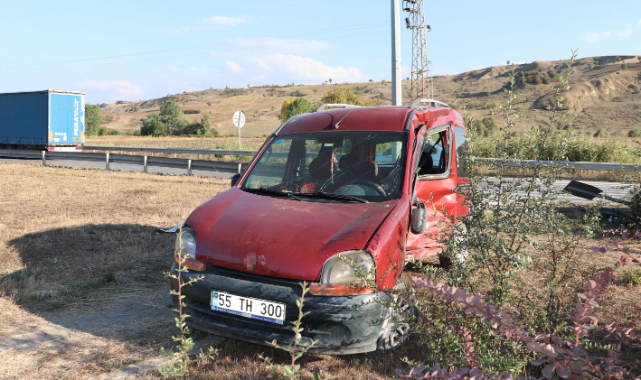 Samsun'da korkutan trafik kazası: 3 yaralı