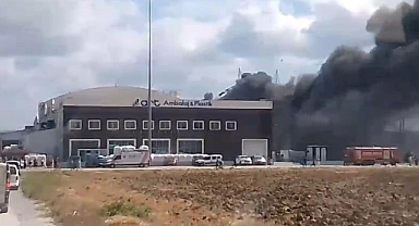 Silivri'de tarlada başlayan yangın fabrikalara sıçradı