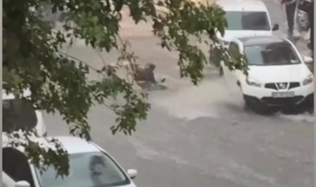 Şişli'de sele kapılan kadın vatandaşlar tarafından kurtarıldı