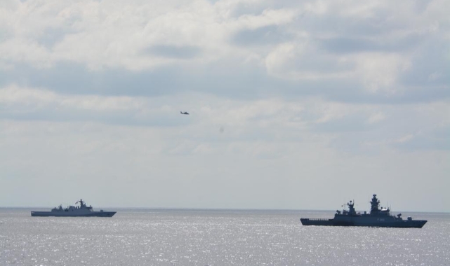 TCG Burgazada korveti, Lübnan açıklarında eğitime katıldı