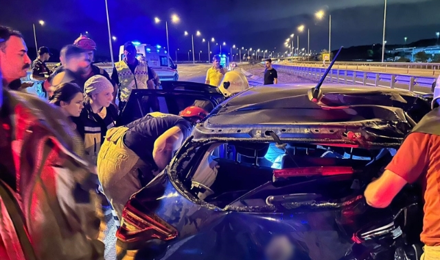 TIR ile otomobilin karıştığı kazada biri bebek 4 kişi yaralandı