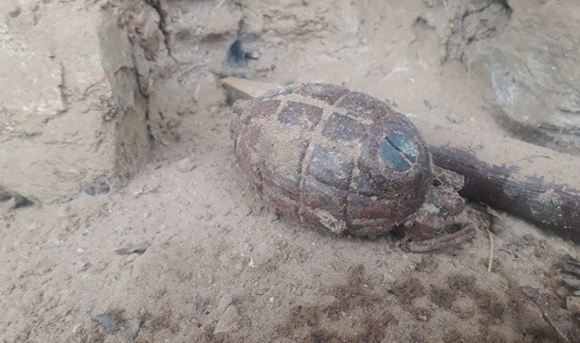 Uşak’ta patlamamış el bombası bulundu