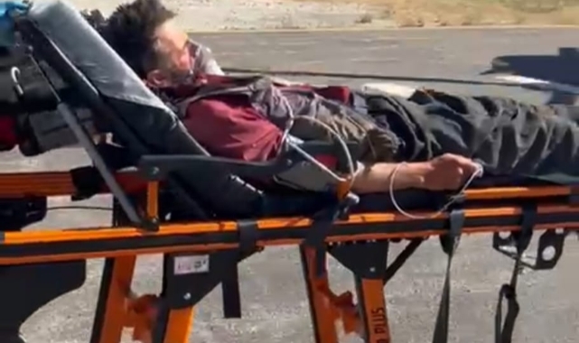Van'da, göğüs hastasına ambulans helikopterle sevk