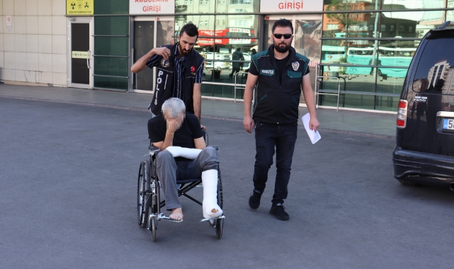 Zehir taciri cezaevine tekerlekli sandalye ile gitti