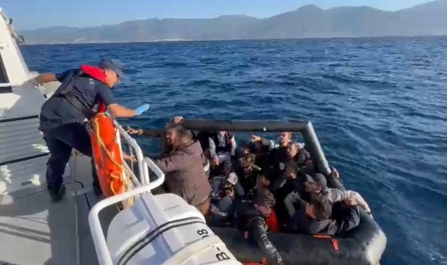 Aydın’da 43 düzensiz göçmen kurtarıldı