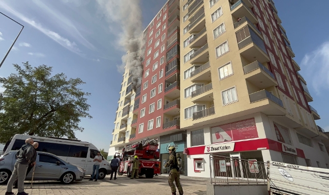 11 katlı binada korkutan yangın
