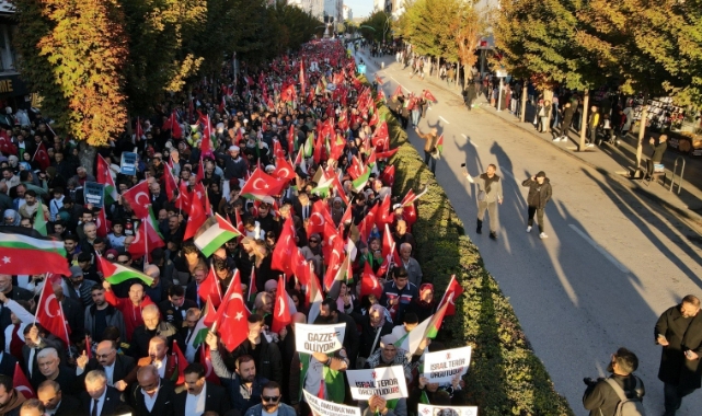 Çorum’da Filistin’e destek yürüyüşü