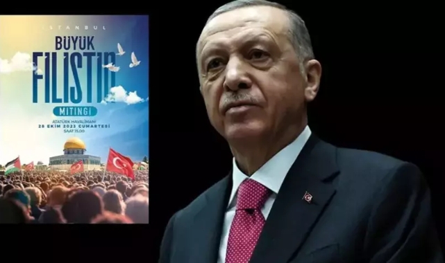 Cumhurbaşkanı Erdoğan'dan 'Büyük Filistin Mitingi' paylaşımı