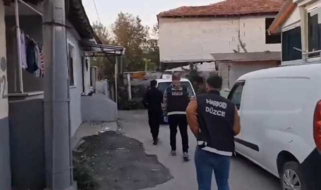 Düzce'de eş zamanlı operasyon