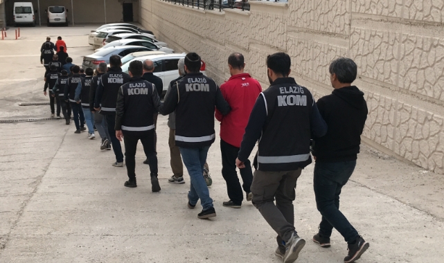 Elazığ merkezli 8 ilde 'Kıskaç' operasyonu!