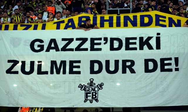 Fenerbahçe tribünlerinden Filistin’e destek