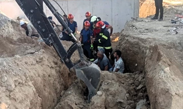 Göçük altında kalan işçi ölümden döndü