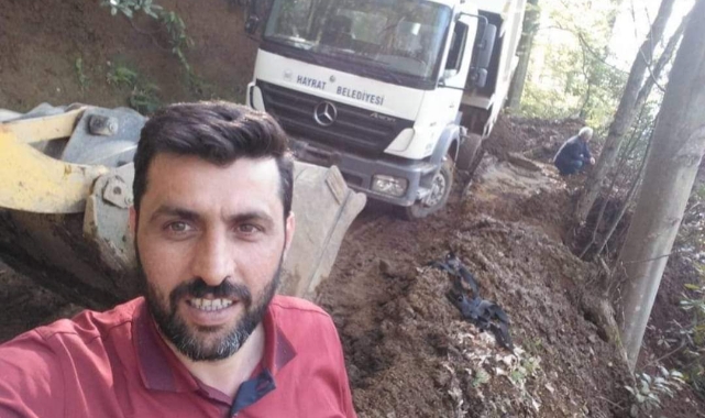 Heyelan temizlerken kamyon devrildi şoförü öldü!