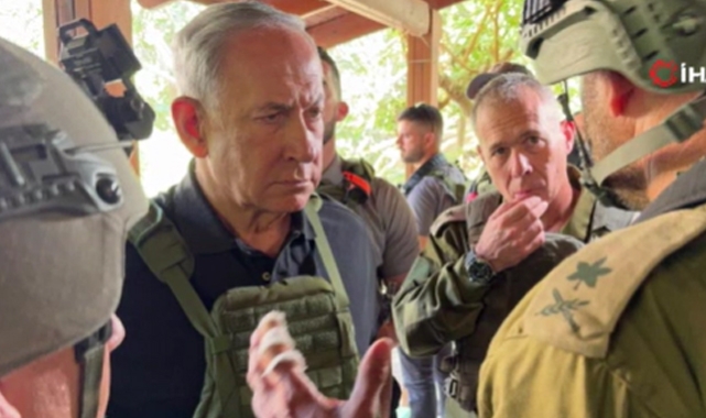 İsrail Başbakanı Netanyahu Gazze sınırında