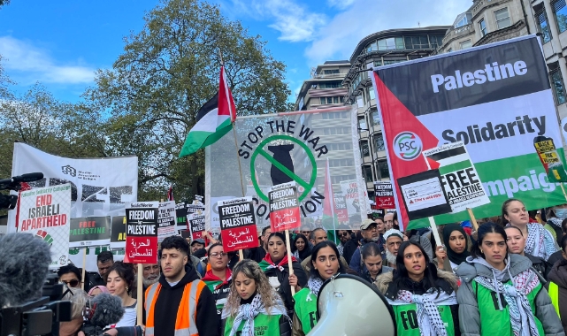 Londra’da Filistin'e destek protestosu