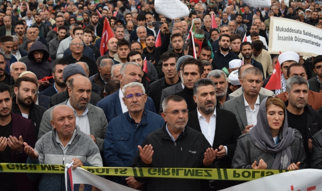 Malatya’da Filistin’e destek mitingi