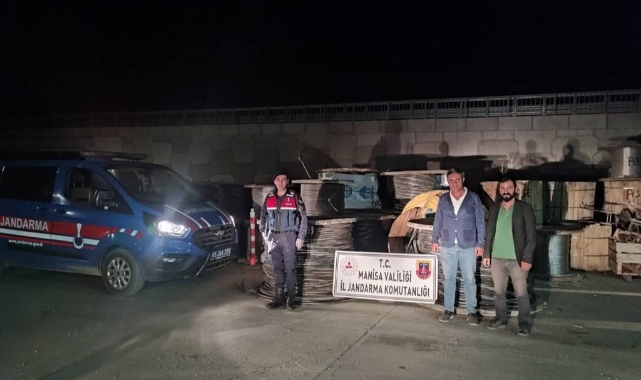 Manisa’da kablo hırsızı yakalandı