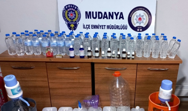 Mudanya'da sahte içki operasyonu!