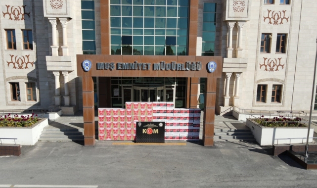Muş’ta 840 bin adet makaron ele geçirildi