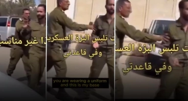Netanyahu'yu protesto eden asker susturuldu!