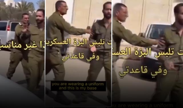 Netanyahu'yu protesto eden asker susturuldu!
