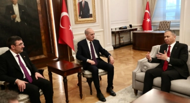 Numan Kurtulmuş, Bakan Yerlikaya'yı ziyaret etti