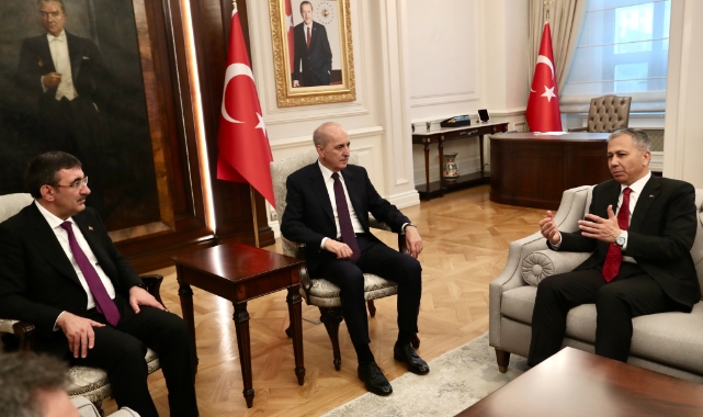Numan Kurtulmuş, Bakan Yerlikaya'yı ziyaret etti