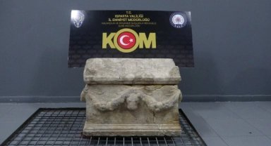 Roma dönemine ait bebek lahdi ele geçirildi