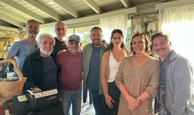 Şener Şen'den Ata Demirer'in setine ziyaret